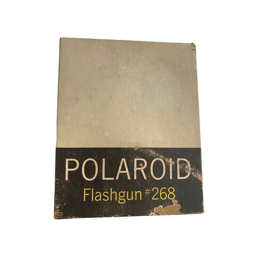 VINTAGE POLAROID CAMERA FLASHGUN #268 ORIGINAL BOX‎ LAND CAMERA 100,240,250,350